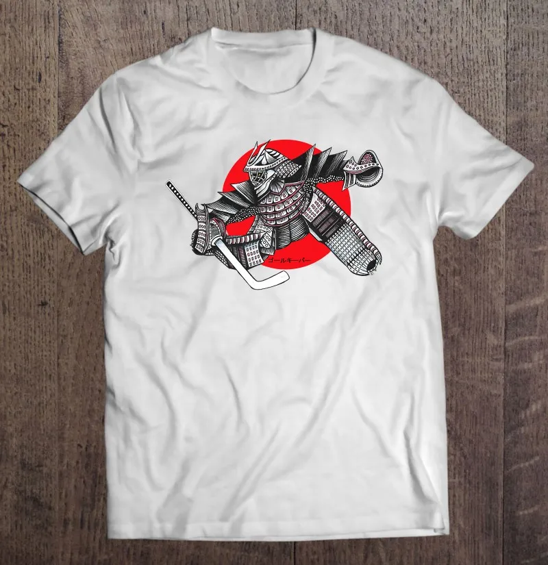 

Футболка мужская оверсайз с графическим логотипом «Хоккей», «Самурай», «воин», «вратарь»