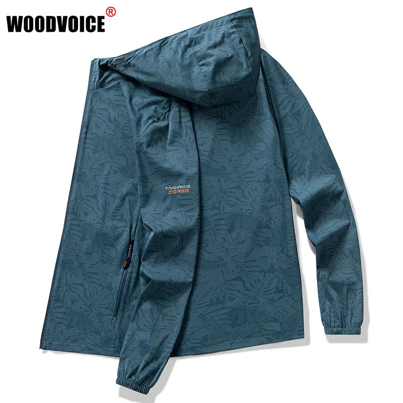 

Men Lightweight Hooded Jacket 2023 New Summer Classic Style Breathable Skin Coats Men's Sun Protection Jackets Large Size M-5XL