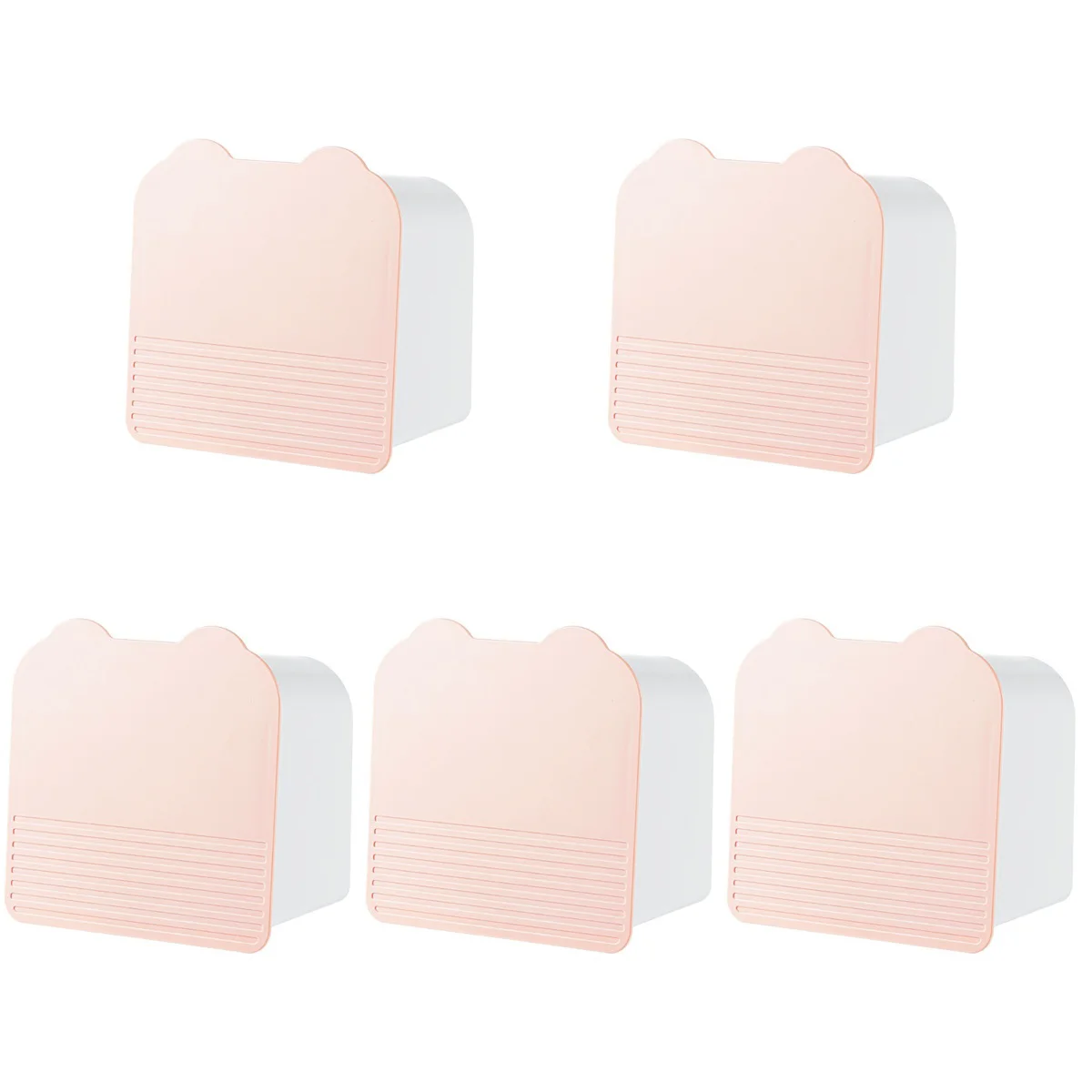 

5pcs Wall-mounted Makeup Cotton Pad Swab Storage Box Sanitary Napkin Organizer