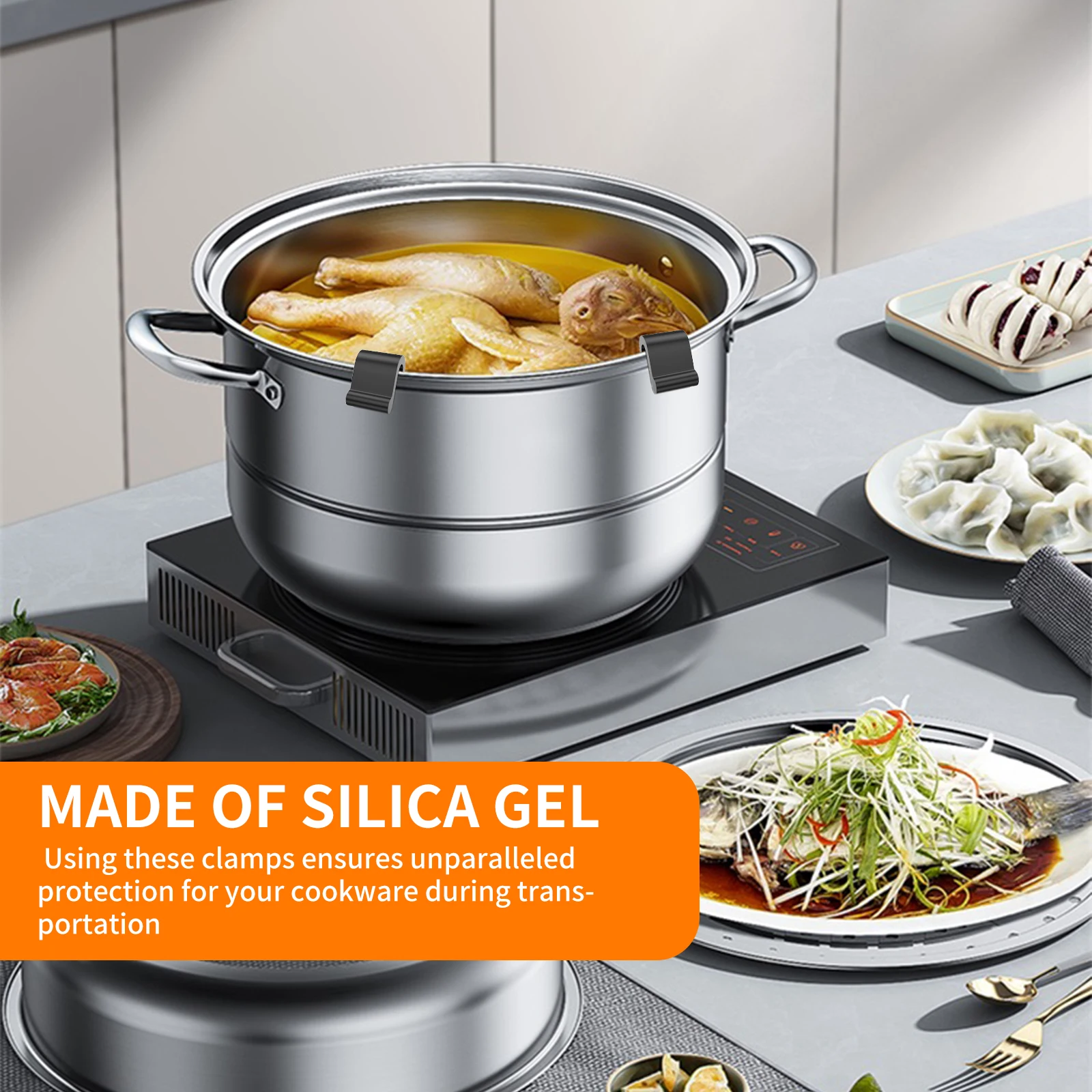 8 шт. зажимы для защиты крышки духовки силиконовые U-образный сменный зажим гибкий