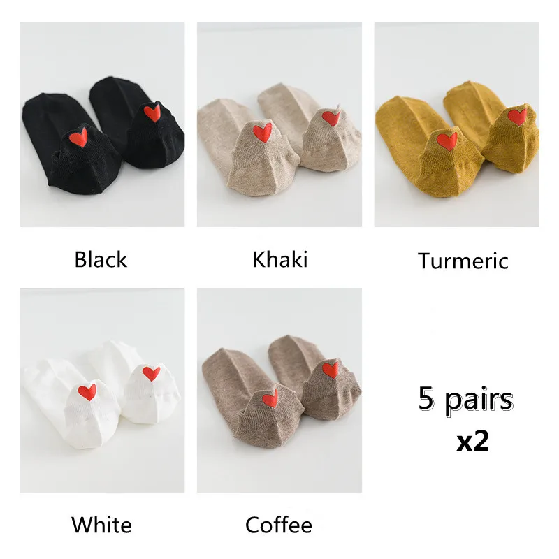 10 Pairs of Women's Embroidered Daisy Cotton Socks Multicoloured Love Heart Short Socks Funny Casual Happy Puppy Ankle Socks