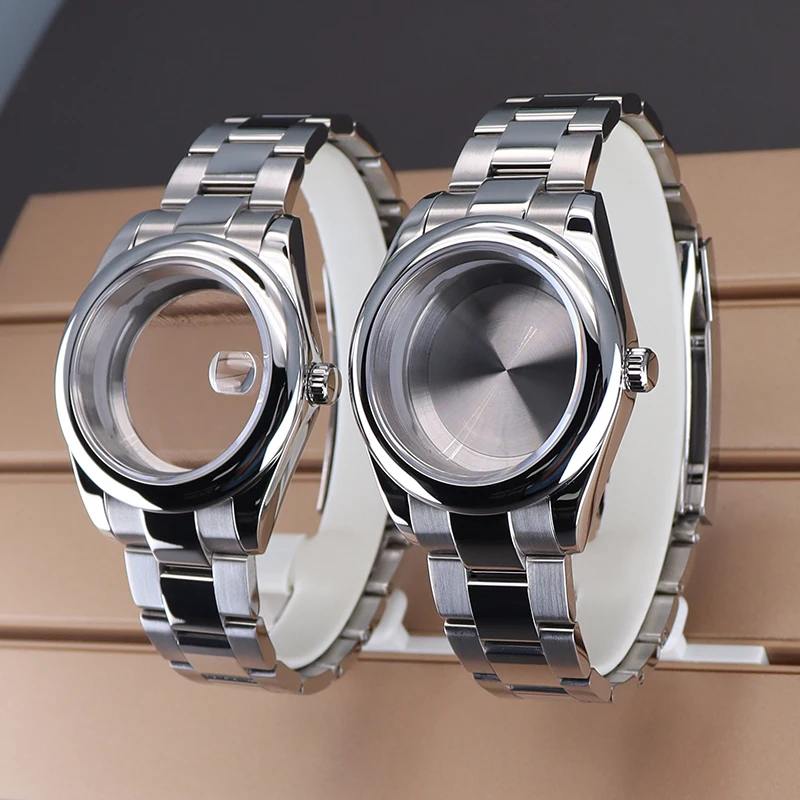 36mm 40mm Watch Case Bracelets Sapphire Glass Parts For Oyster Day Date nh34 nh35 nh36 nh38 Miyota 8215 Movement 28.5mm Dial
