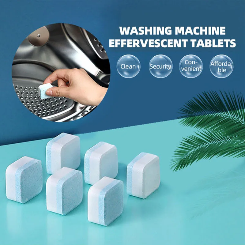 

3PCS Washing Machine Household Cleaner Effervescent Tablets Remove Mycete Deodorant Cleaning Agent Pills Remove Dirt Detergent