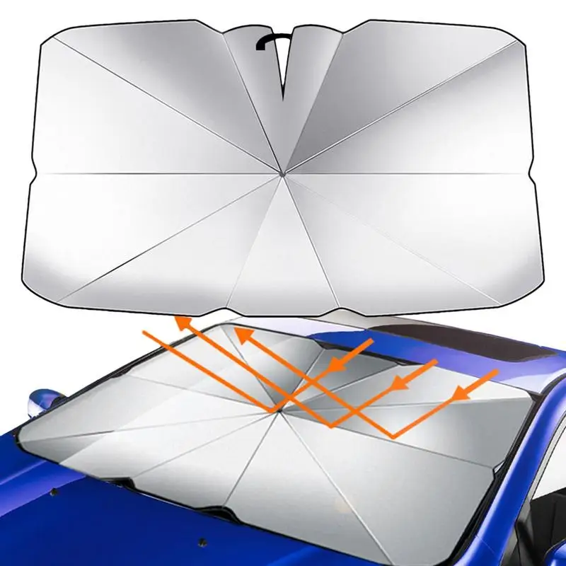 

Автомобильный солнцезащитный зонт на лобовое стекло | УФ-блок, складной солнцезащитный козырек на лобовое стекло | Теплоизоляция, автомобильный передний козырек для внедорожника