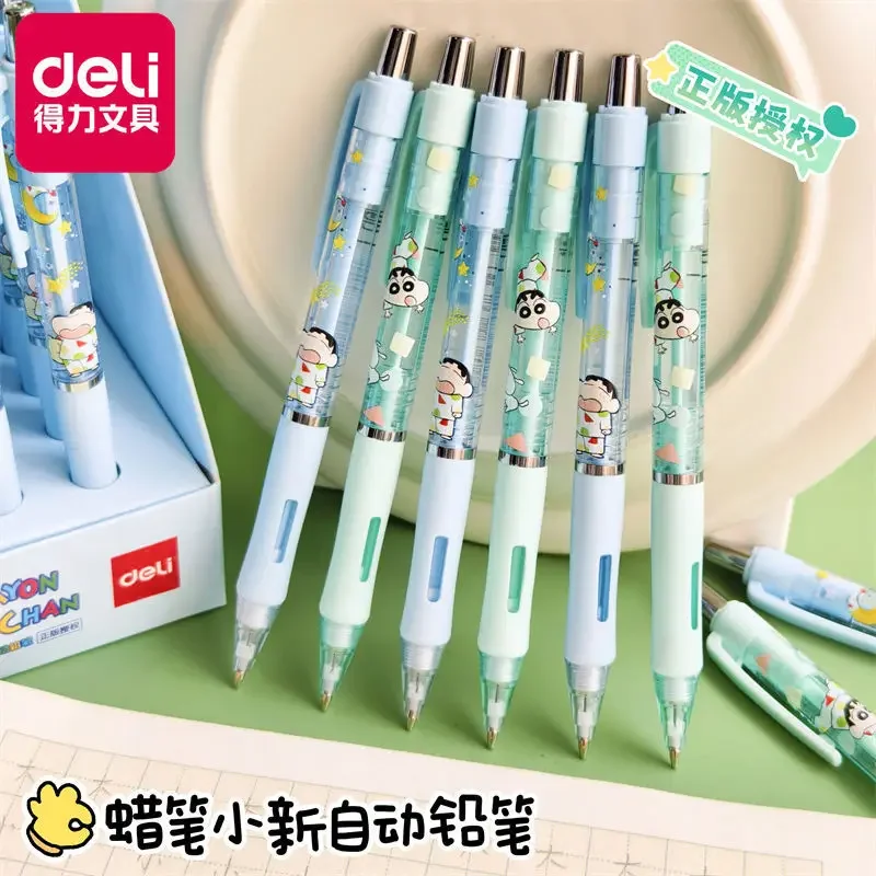 Miniso Anime Crayon Shin chan Press Pencil with Rubber Cartoon Japanese 0.5/0.7 Constant Core