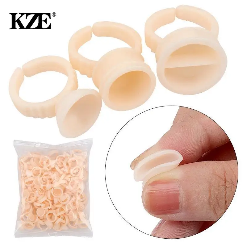 

100Pcs Disposable Ring Tattoo Ink Cups Pigment Container Pink Portable Microblading Permanent Tattoo Needle Supplies Makeup Tool