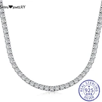 shipei 100 925 sterling silver created moissanite gemstone hip hop rock tennis chain necklace for women fine jewelry wholesale