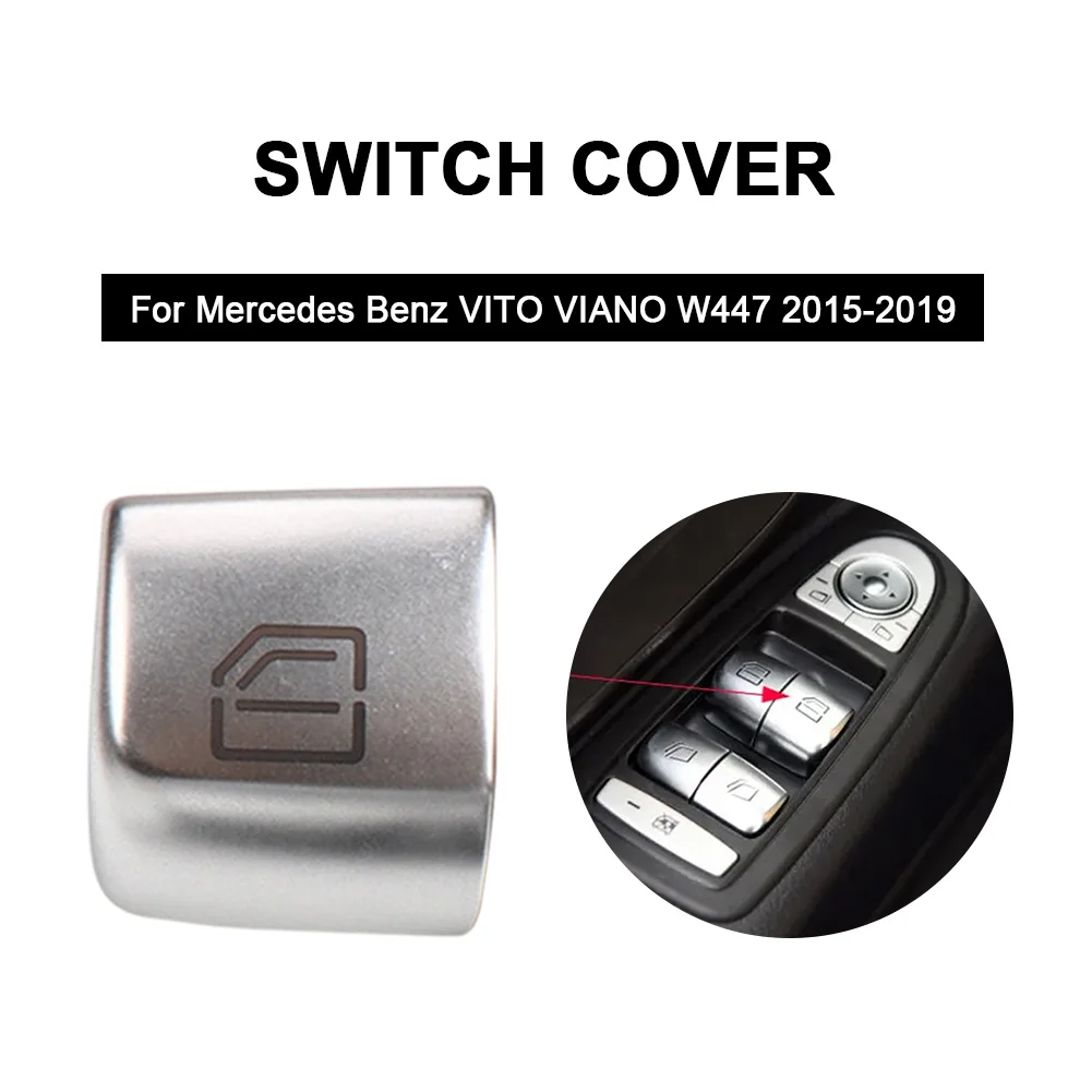 Купи Window Lifter Switch Button Cover Window Switch Repair Button Caps Replacement Parts for Mercedes Benz VITO VIANO W447 2015-2019 за 223 рублей в магазине AliExpress