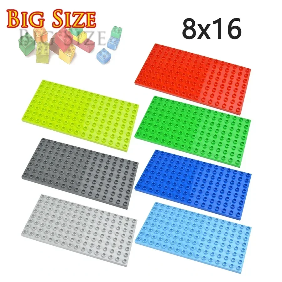 Двусторонняя опорная пластина 8x16 большого размера кирпичи фигурки городские