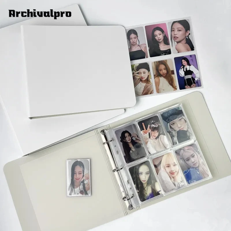 

3 inch Kpop Photo Card Holder Binder 6/9 Spaces Notebook Large Capacity Idol Photocard Album Photocards Binder Collect Book