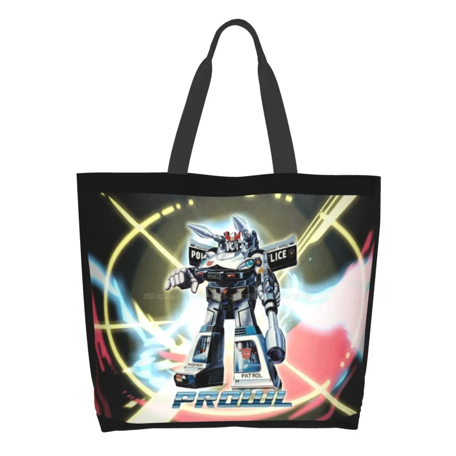 

Многоразовая сумка-тоут для покупок 80'S-Prowl, большие размеры 1980S 80S 1980 80, игрушки, фигурки героев мультфильмов, потрясающие крутые лазерные фиг...