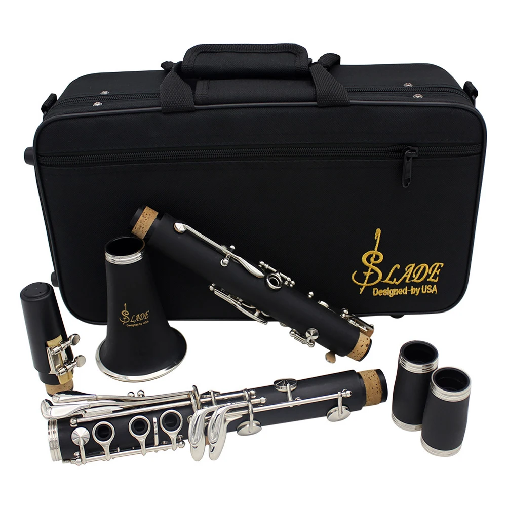 

Совершенно новый инструмент Woodwind Bb кларнет 1612 г 17 клавиш Bakelite Bb Черный кларнет Красочный розовый профессиональный