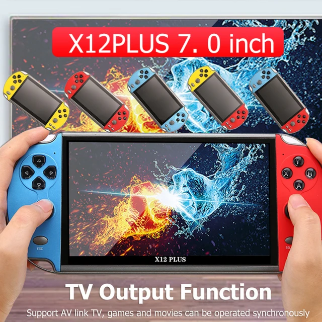 X7/X12 Plus Handheld Game Console 4.3/7.1 Inch HD Screen Portable Audio Video Player Classic Play Built-in10000+ Free Games 1