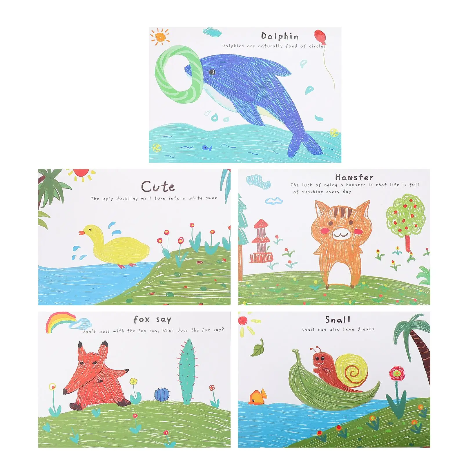 

5pcs Children Drawing Books Blank Coloring Book Kids Painting Graffiti Learning Books Toddler Doodle Books Education Toys