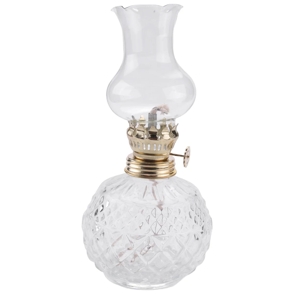 

Indoor Oil Lamp,Classic Oil Lamp with Clear Glass Lampshade,Home Church Supplies