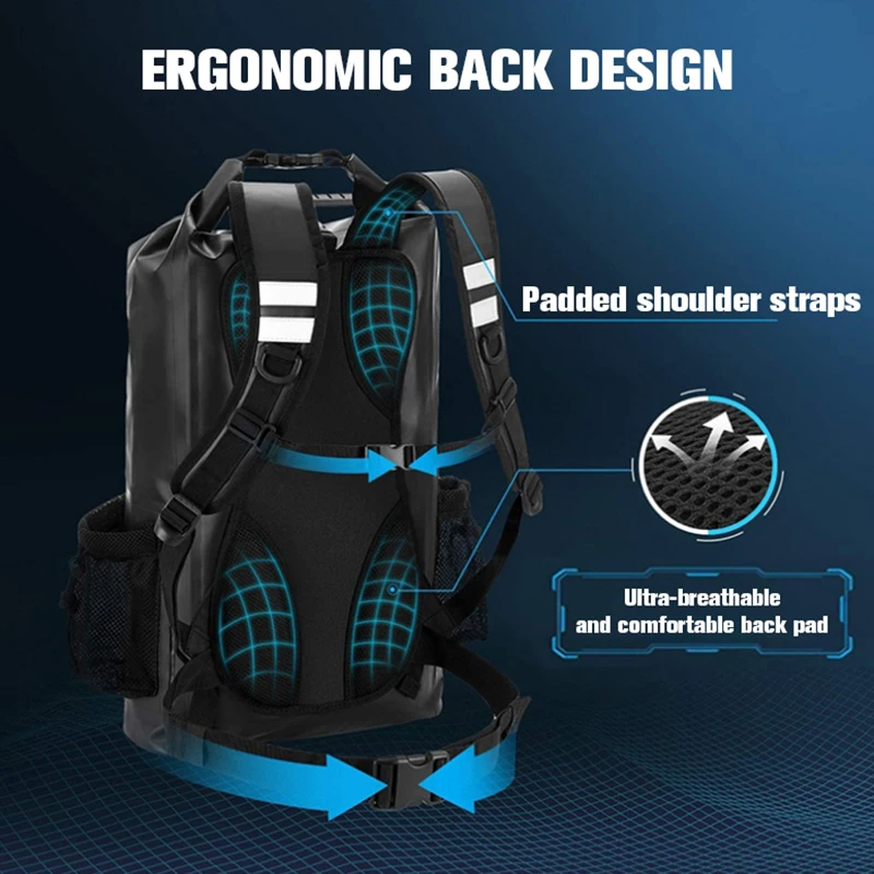 Waterproof Swimming Backpack Dry Bag Kayaking Surfing Sack Men River Trekking Boating Bucket PVC Drifting Bag 20L 40L 50L X496A