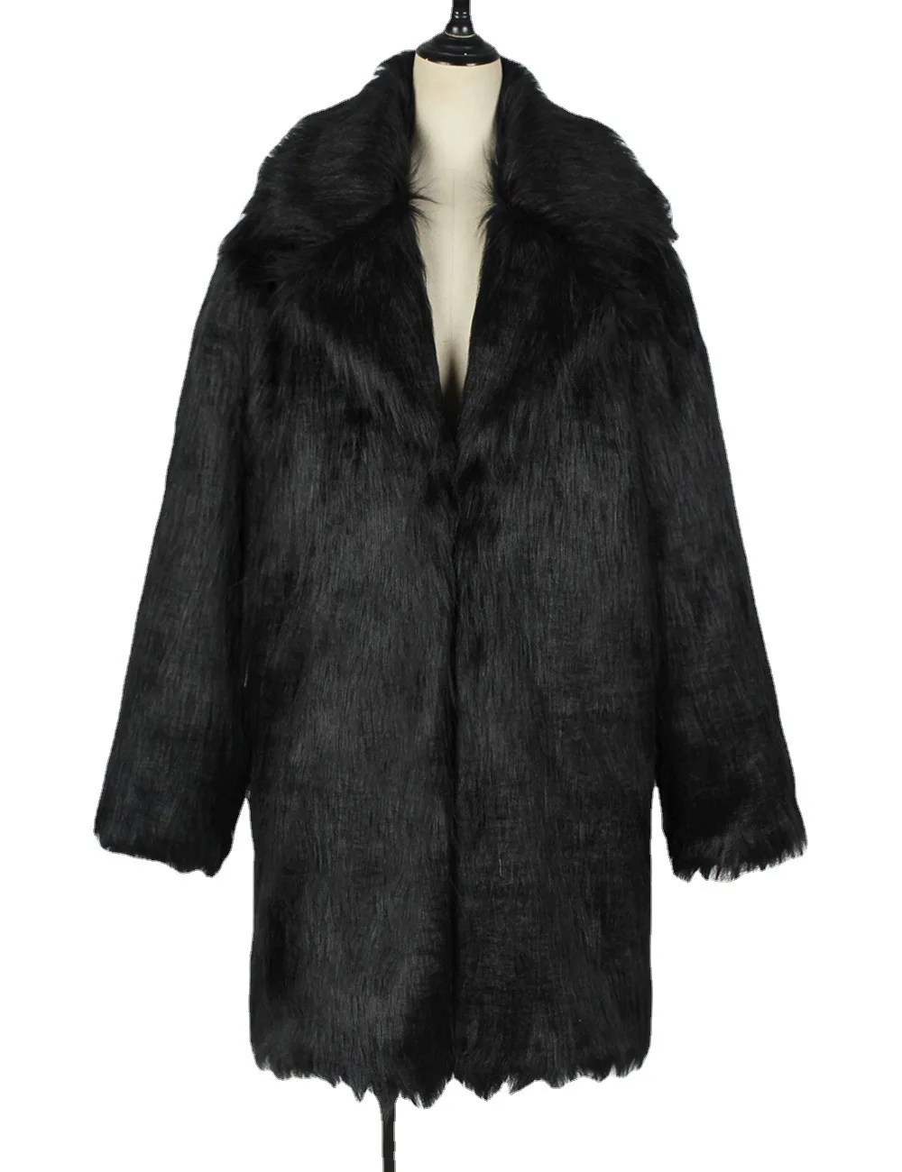 Women's Leather Fur Coat Long Imitation Fox Fur Faux Fur Coat Women Faux Fur Coat