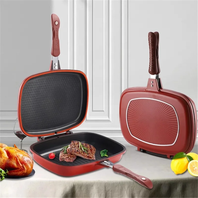 

Pot Double Pan Doubel Sided Grill Pan Frying Pan Double Pan Expensive Skillet Grill Pan Baking Tray Wok Pan Frypan Double Faced