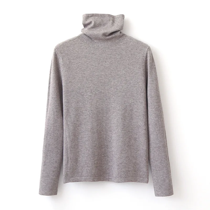 

Женский свитер, новая осенне-зимняя блузка с длинными рукавами и узким низом, свитер с высоким воротником