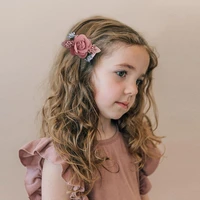 1pc girls cute flower petals hairpins sweet pearl chiffon hair headwear hair clips hair accessories gift 12 style