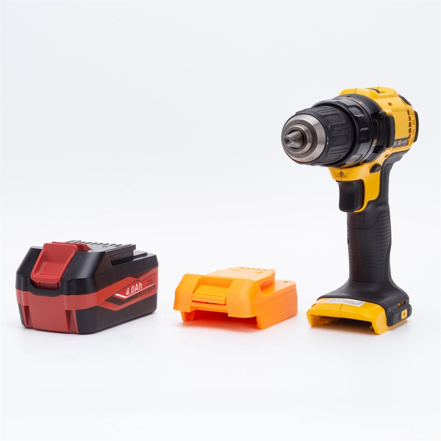 Фото Переходник для литиевой батареи Qiyang 20В на литиевую батарею DeWALT 18В, аксессуар для беспроводного электроинструмента, без батареи. №2