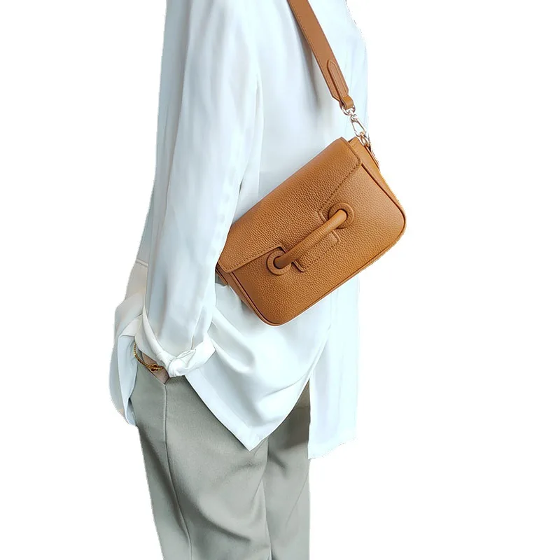 Lady Handbag Genuine Leather Underarm Bag New One Shoulder Messenger Bag Korean Style All-match Fashion Women's Commuter Bag