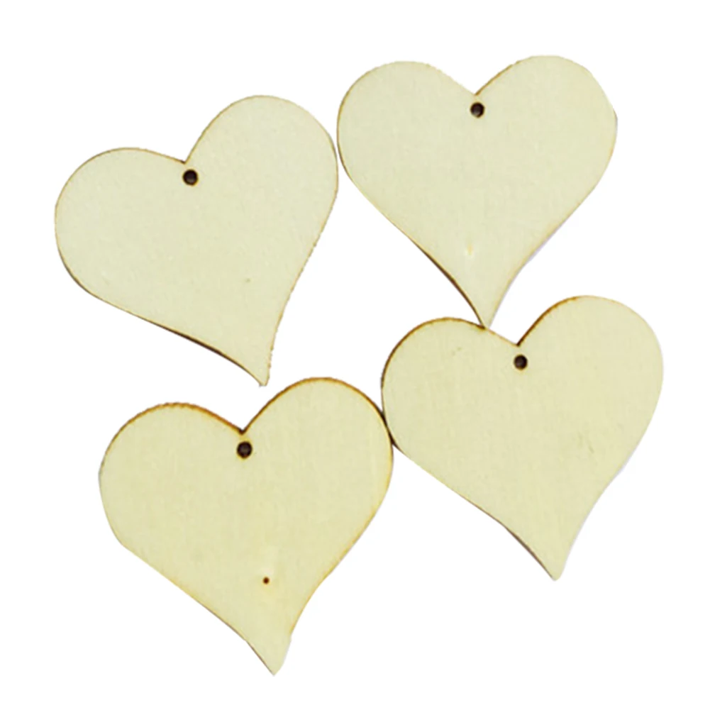 

Wedding Decoration Decoupage Scrapbooking Card Plain Festival Party Supplies Craft Tags Graffiti Wood Heart Shape Gift Handmade