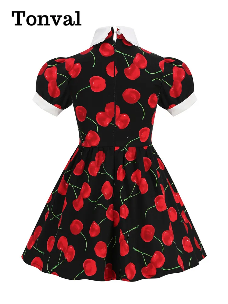 Детское винтажное платье Tonval хлопковое плиссированное с пышными рукавами и