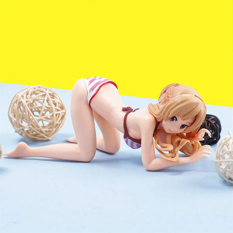 

5cm Janpanese Anime Sword Art Online Yuuki Asuna Swimsuit Figure Sexy Girl Dolls PVC Action Figures Model Toys Car Decoration