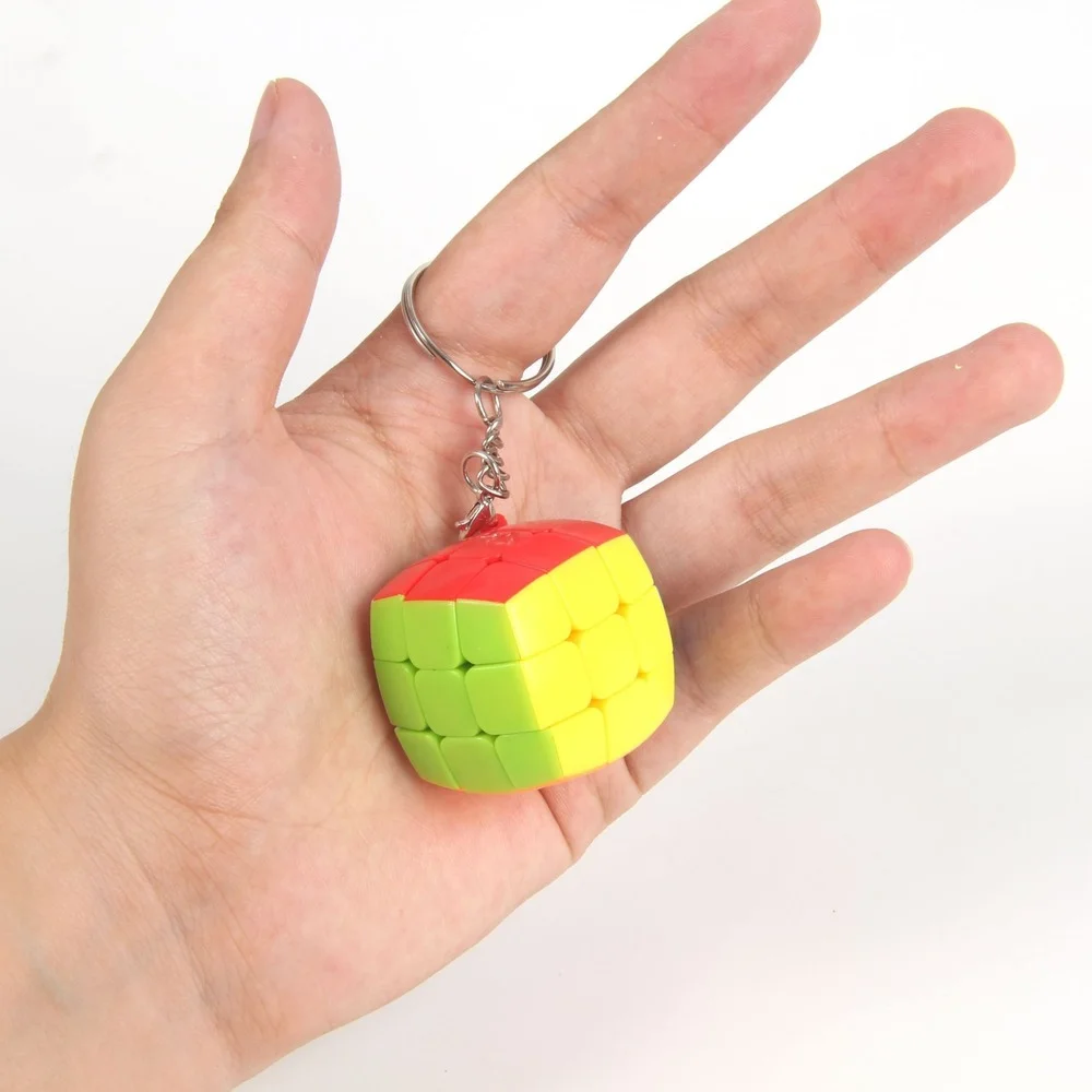 Mini Cube 3x3x3 Keychain Magic Cubes Puzzle Mofangge for Beginner Professional Cubo Magico Toys for Children Kids