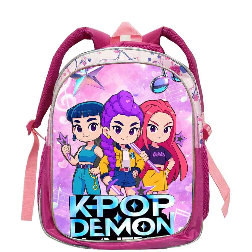 Фото Рюкзак с мультяшным принтом KPop Demon Hunters Witch Hunt, школьный рюкзак для детей в стиле аниме, легкий детский рюкзак, лучший подарок №5