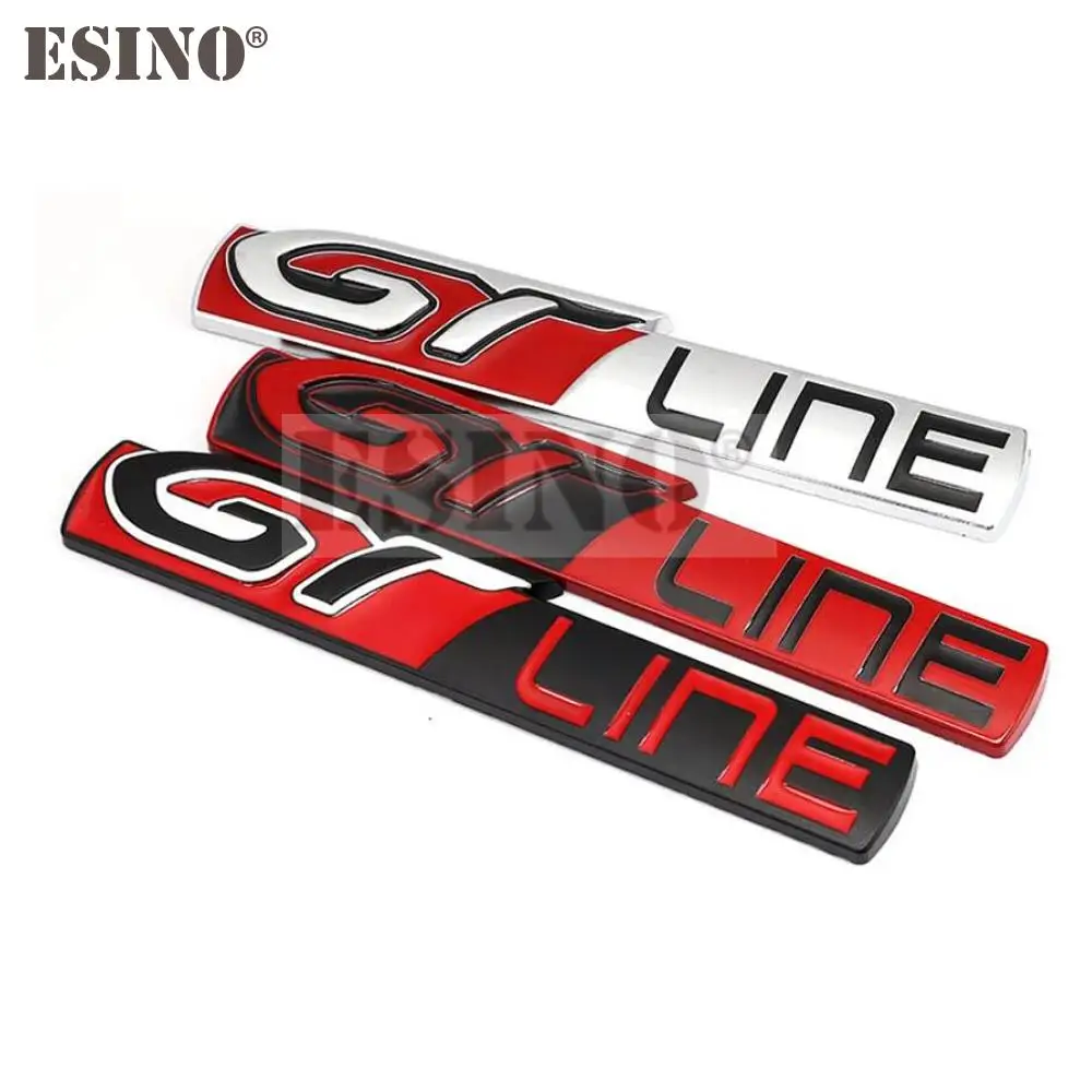 Автомобильный Стайлинг GT Line 3D металлическая хромированная эмблема из цинкового