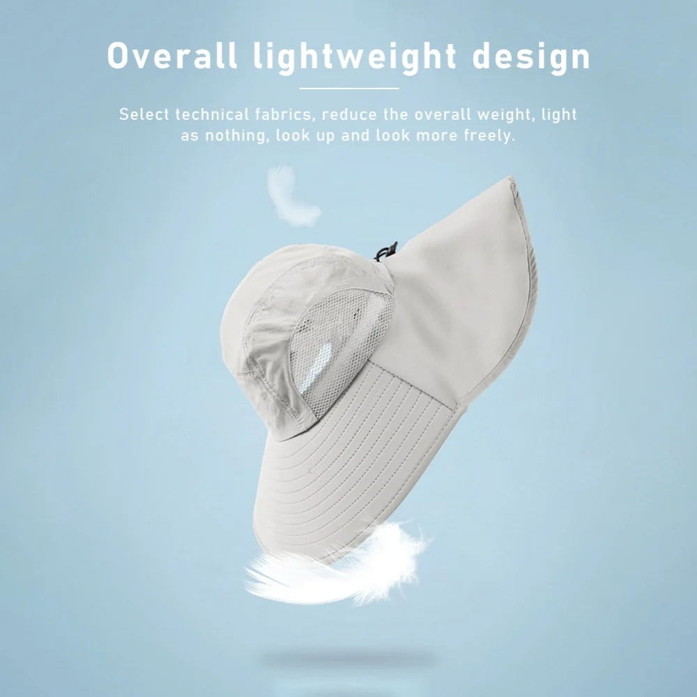 

Fishing Sun Hat UV Protection Neck Cover Sun Protect Cap Wide Brim Neck Flap Fishing Cap Outdoor Fishing Cycling Sunshade Hat