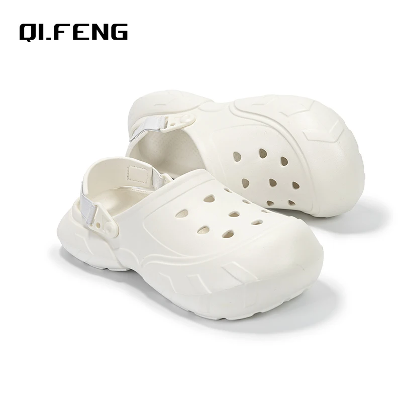 Сандалии с перфорацией для мужчин и женщин модные шлепанцы дома Легкая удобная