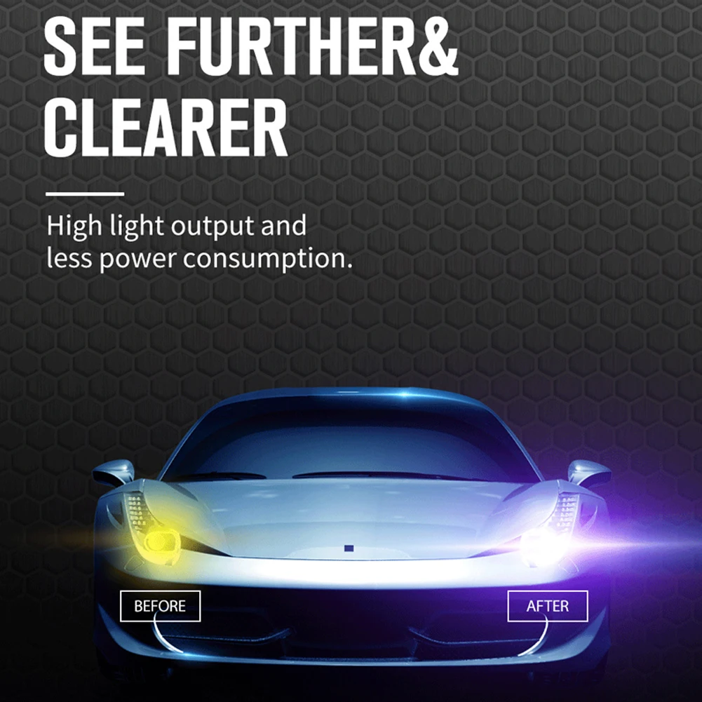 

2PCS H7 LED Headlight Bulb Conversion Kit High Low Beam 65000K Super White Plug&Play Lighting Super Bright Bulbs Car Accessories
