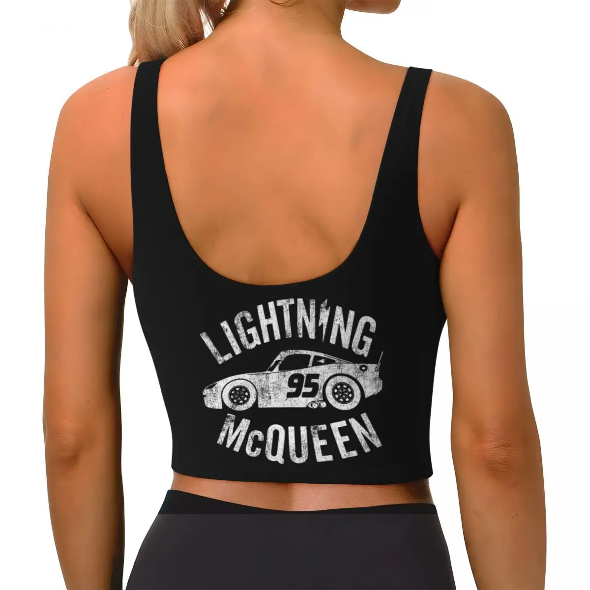 Укороченные топы для тренировок Молния Маккуин Женские Бесшовные Спортивные