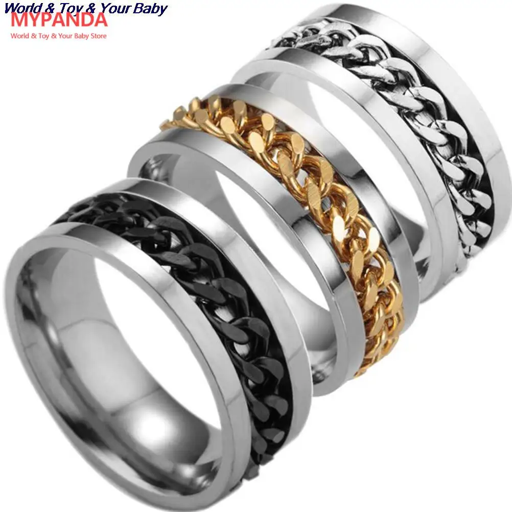 Игрушка антистресс Горячая Распродажа, EDC, фиджет-Спиннер, кольцо для СДВГ, аутизма, кольцо на цепочке из нержавеющей стали