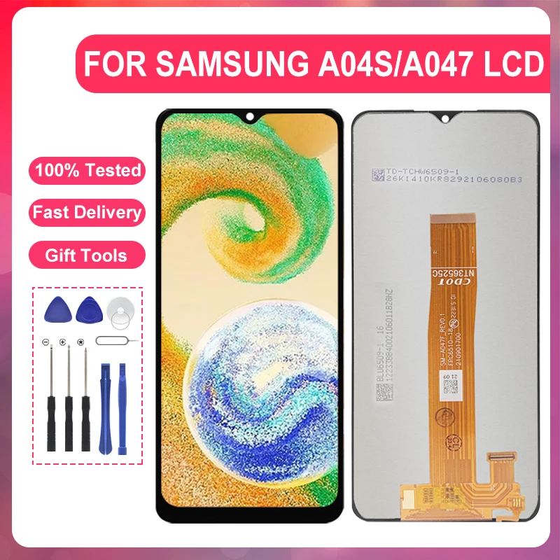 

1Pcs 6.5 Inch A047 Display For Samsung Galaxy A04S LCD With Touch Panel Screen Digitizer A047F A047F/DS A047F/DSN Assembly