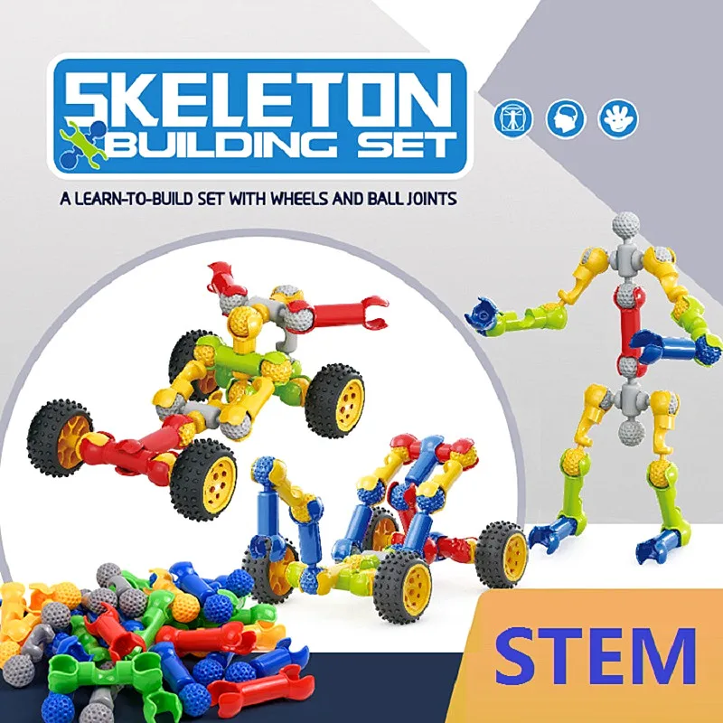

Skeleton Building Blocks Set DIY Creative Model Assembly Brick Kids Toys Educational Building Blocks STEM Educational Toys Gifts
