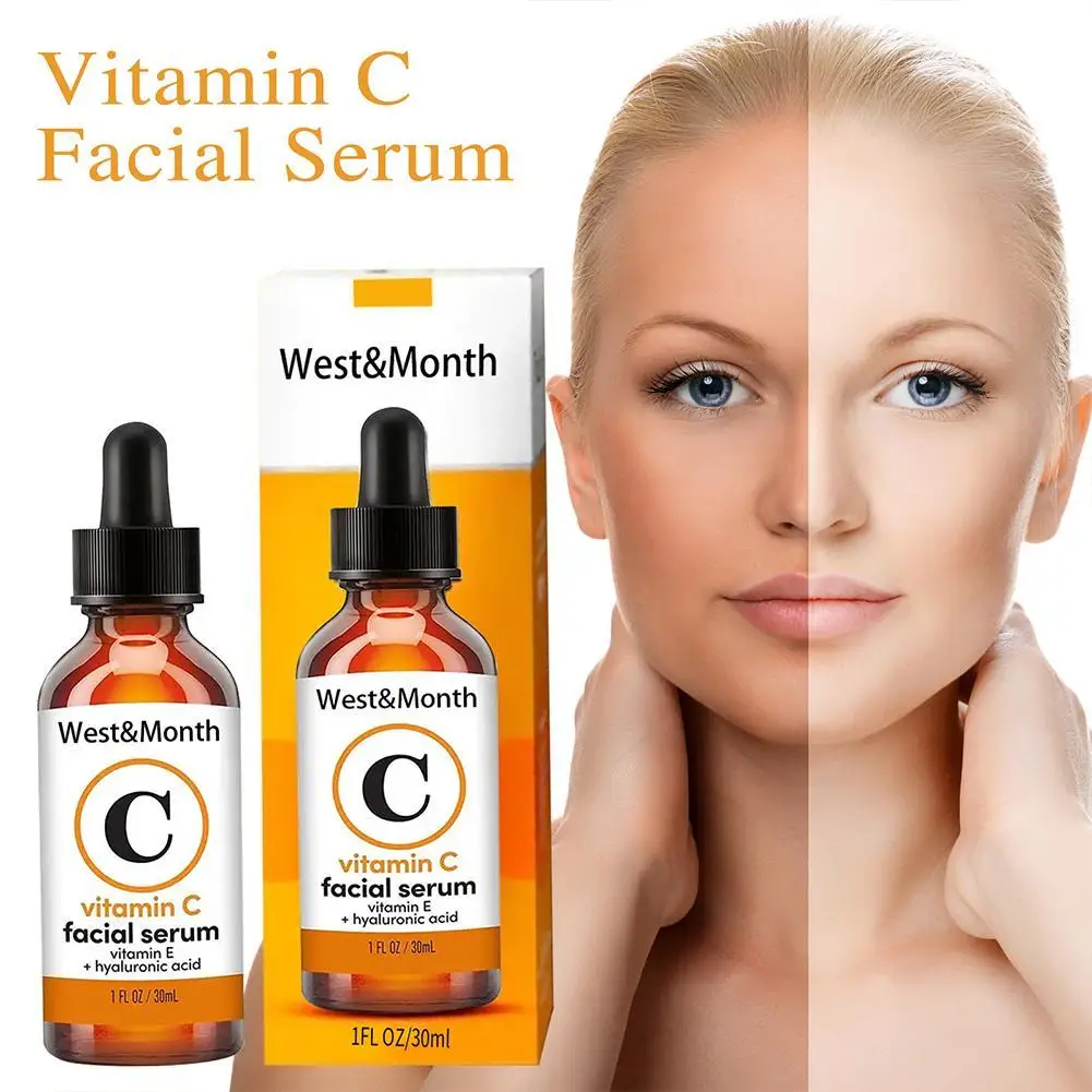 

Vitamin C Facial Serum Whitening Brightening Serum Face Essence Reduce Black Spots Fade Wrinkles Face Care Essence For Women
