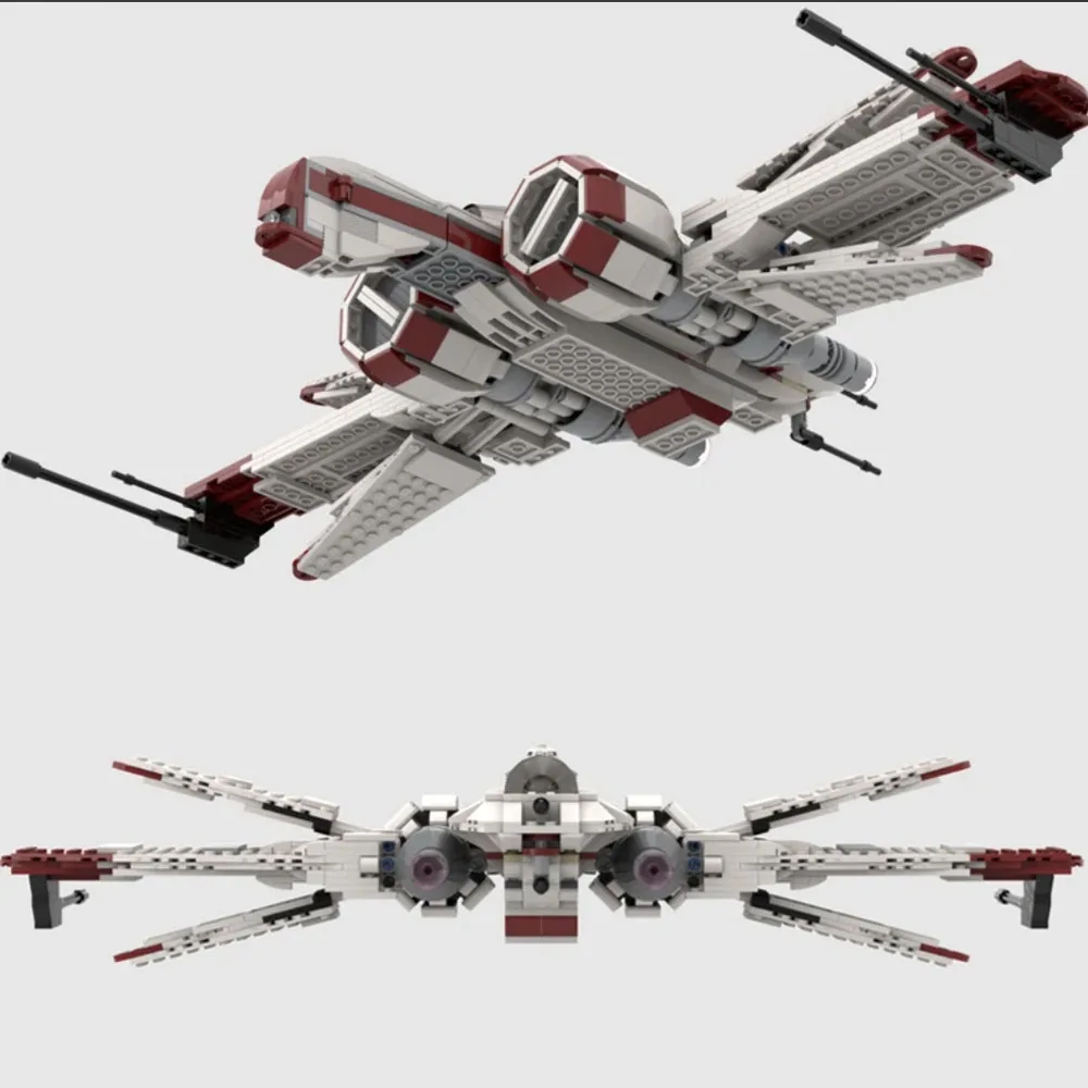 MOC ARC-170 Star Fighter Aircraft Пластиковые строительные блоки Самоблокирующиеся кирпичи