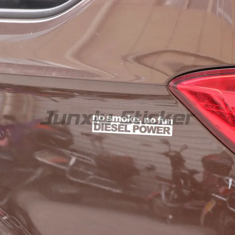 

No Smoke No Fun Diesel Power Vinyl Decal Car Stickers Black/Silver