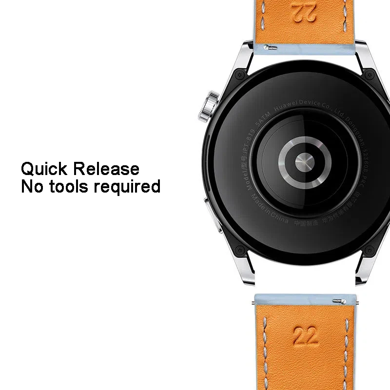 High Quality GT3 Wristband Premium Calfskin Leather Watchband for Huawei GT 3Pro GT2 Pro GT2 GT 20mm 22mm Strap Fine Steel Clasp