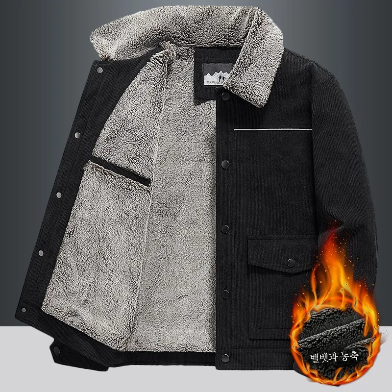 Осенне-зимняя новая американская винтажная вельветовая куртка-карго с лацканами