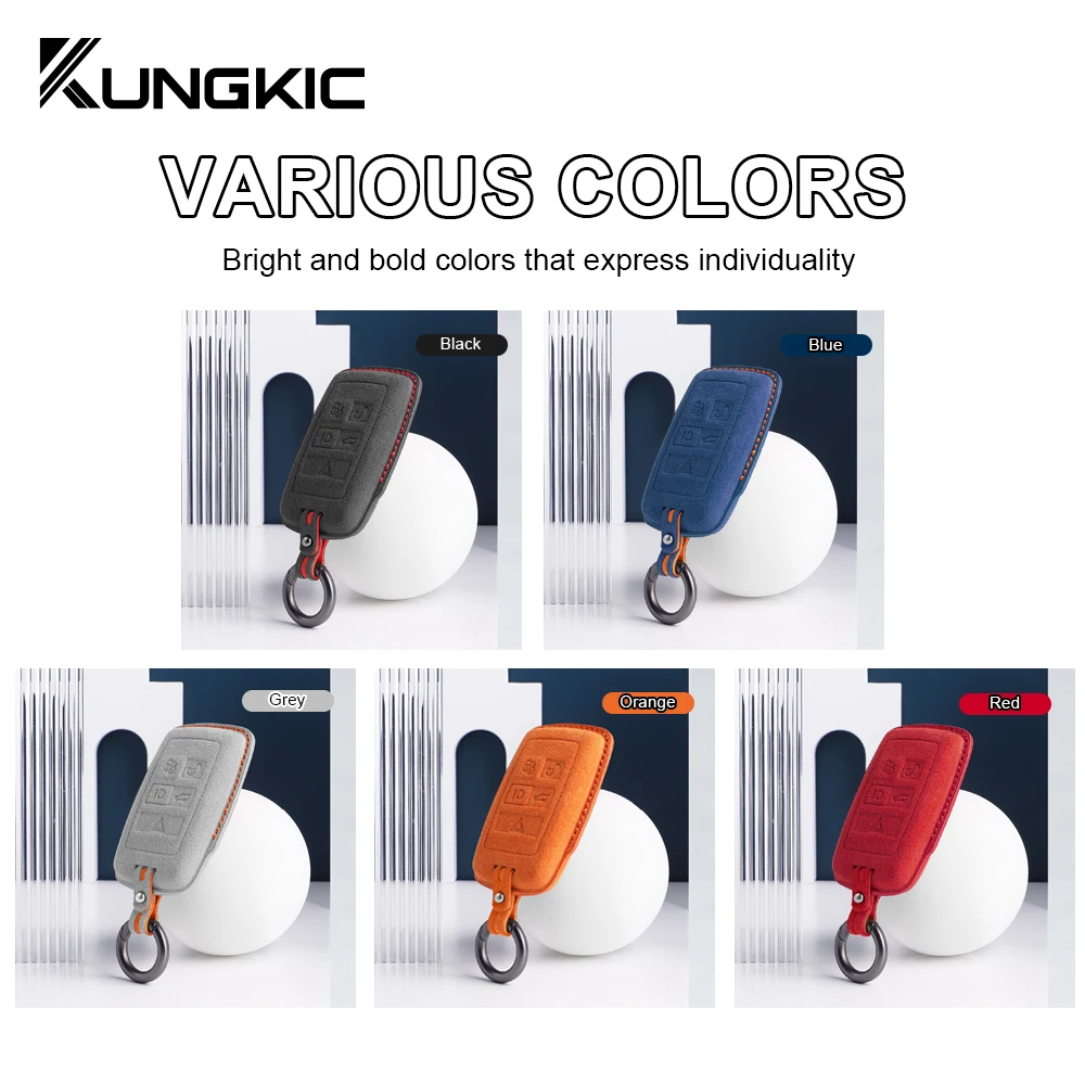 

Итальянский замшевый чехол премиум класса для автомобильных ключей, чехол для Land Rover Evoque Discovery 4 Rover Evoque для XE XFL et Jaguar Freelander