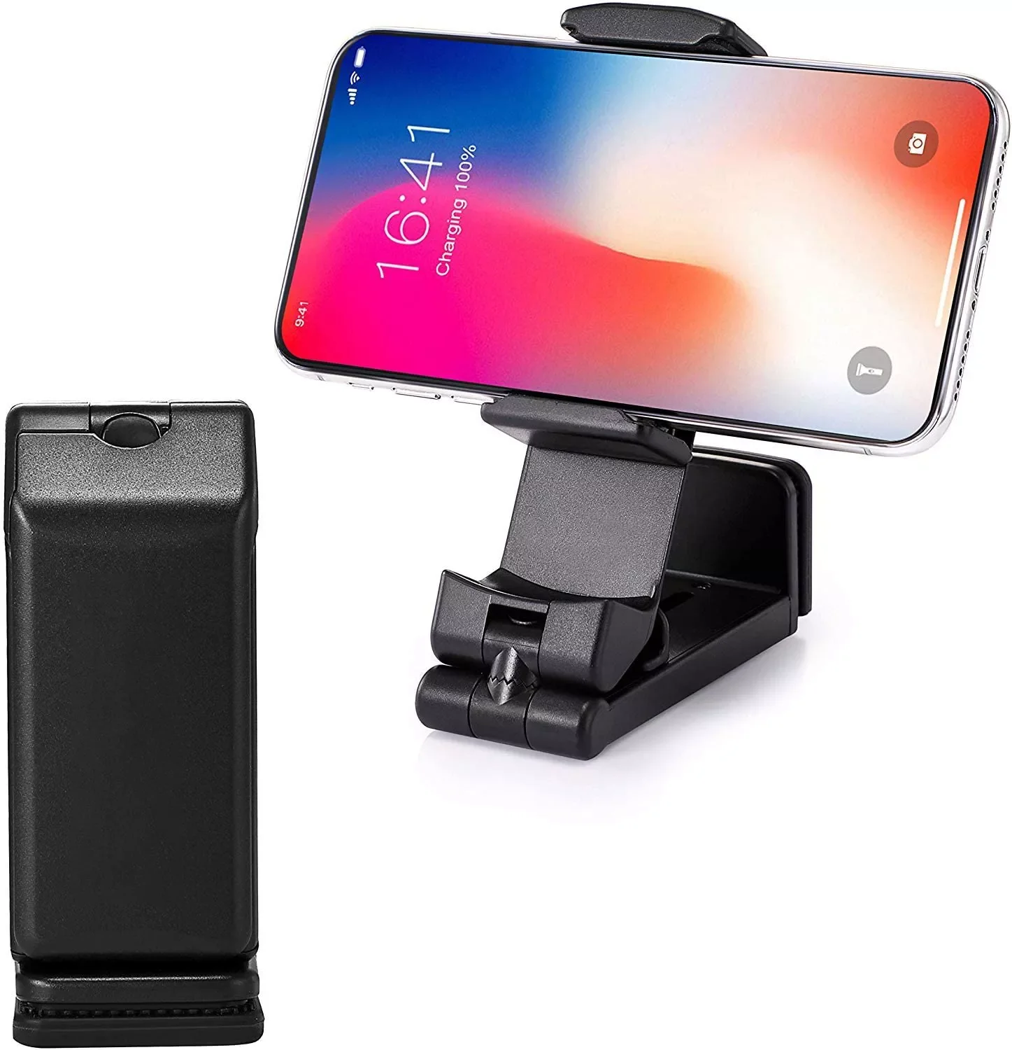 

unitron world Cell Phone Stand Portable Phone Holder for Desk Airplane Flight Bed Adjustable Compatible with iPhone 12 Pro Max