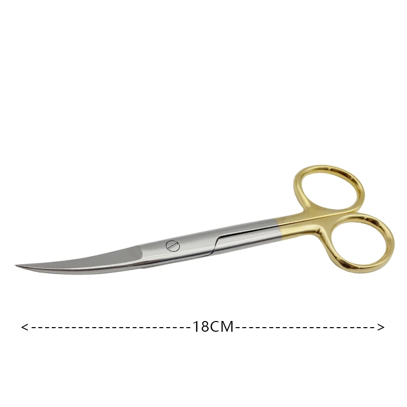 Ножницы с золотистой ручкой из нержавеющей стали хирургические ножницы