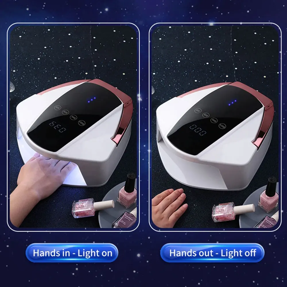 S90plus аккумуляторная УФ-лампа для ногтей 96 Вт духовка беспроводная сушилка