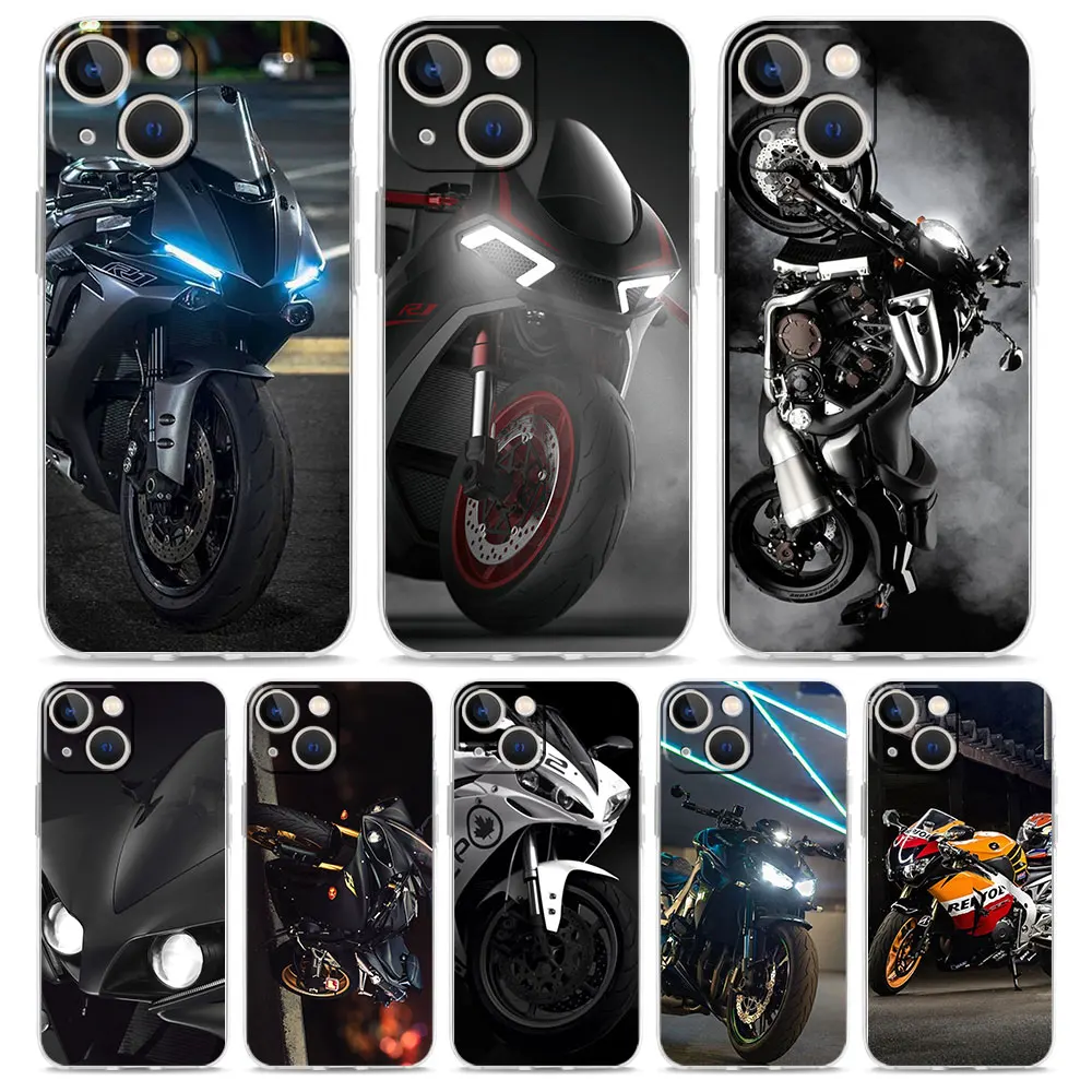

motorcycle sling BMW Transparent TPU phone case for pixel 6 iPhone 13 12 Mini 11 Pro XS MAX X XR 7 8 Plus SE 2020 5 4 A