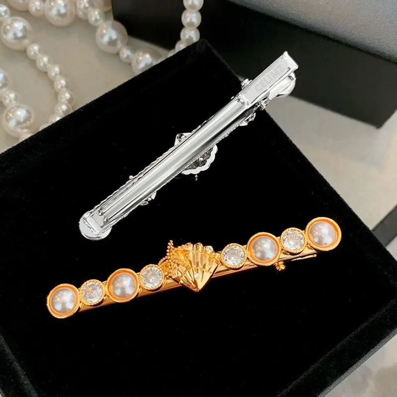 

CE Style Metal Shell Pearl Hair Clip Bobby Pin Fashion Ornament Hair Accessories